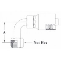 1/4 X 1/4 FEMALE JIC 90° SWIVEL 1/4 X 1/4 FEMALE JIC 90° SWIVEL